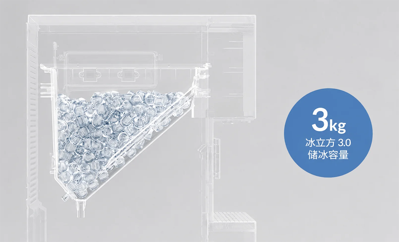 ICE STAND 3.0 CHPI-5820L: 3kg 大容量储冰空间 多人使用也能轻松满足
